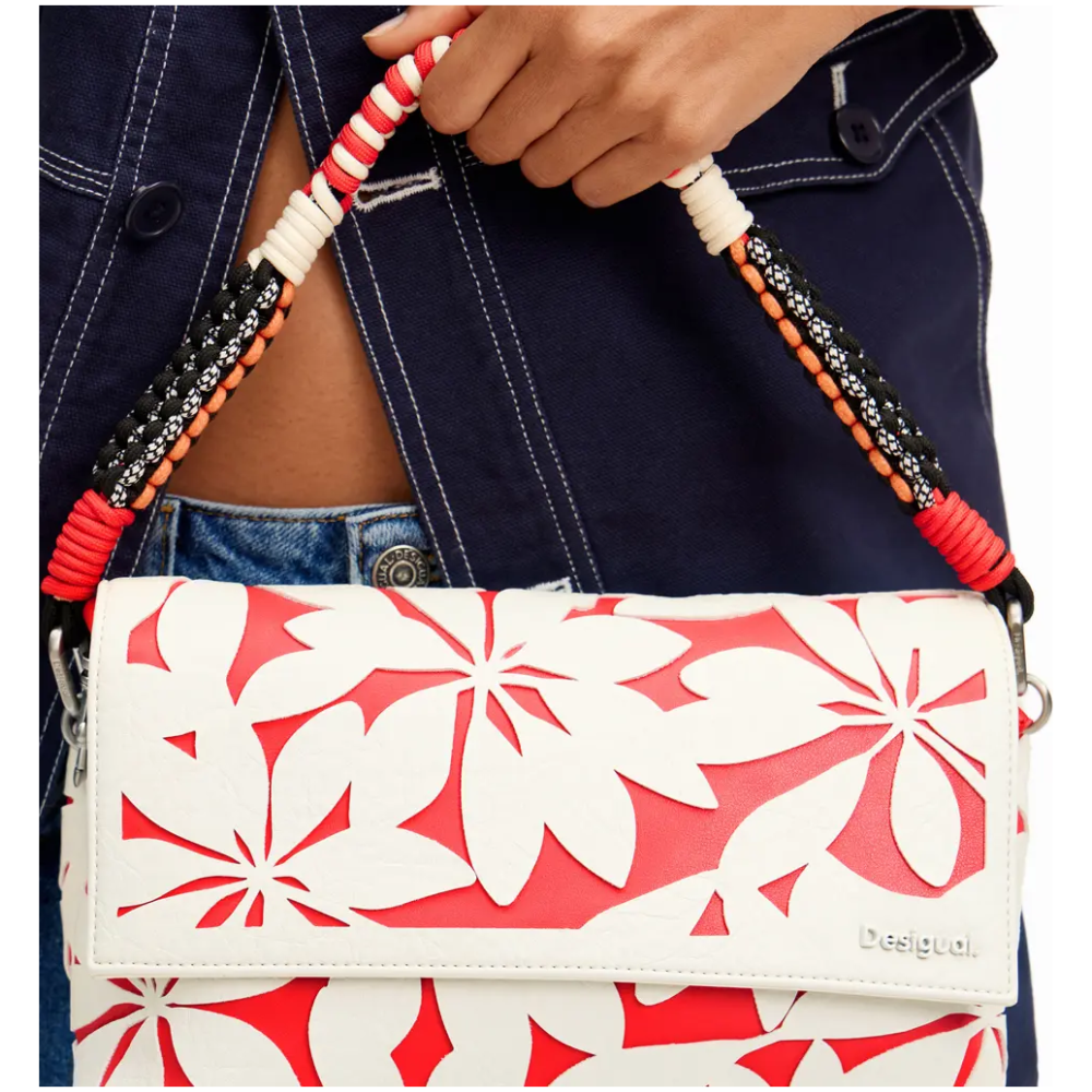 DESIGUAL M Die-cut Floral Crossbody Bag