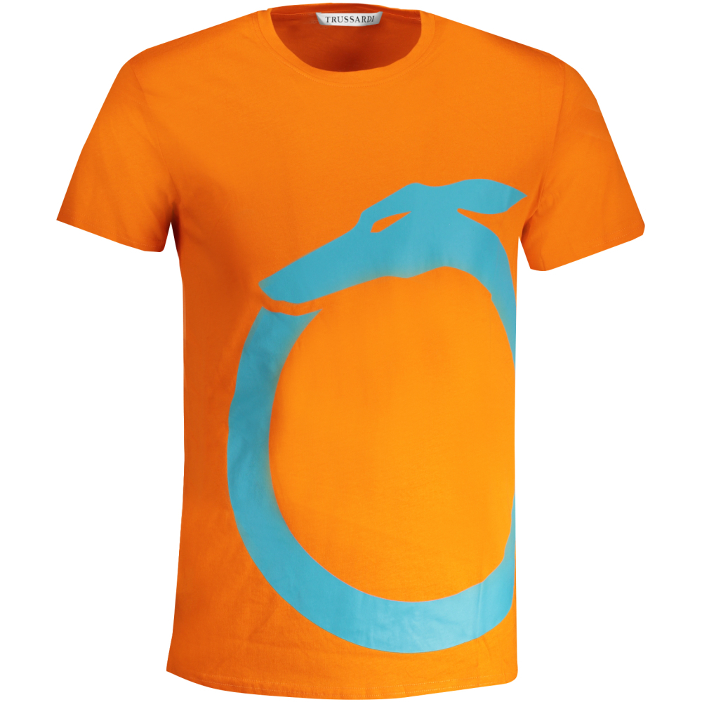 TRUSSARDI MEN'S ORANGE T-SHIRT