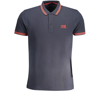 CAVALLI CLASS MEN'S NAVY BLUE SHORT SLEEVED POLO SHIRT CAVALLI CLASS MEN'S NAVY BLUE SHORT SLEEVED POLO SHIRT