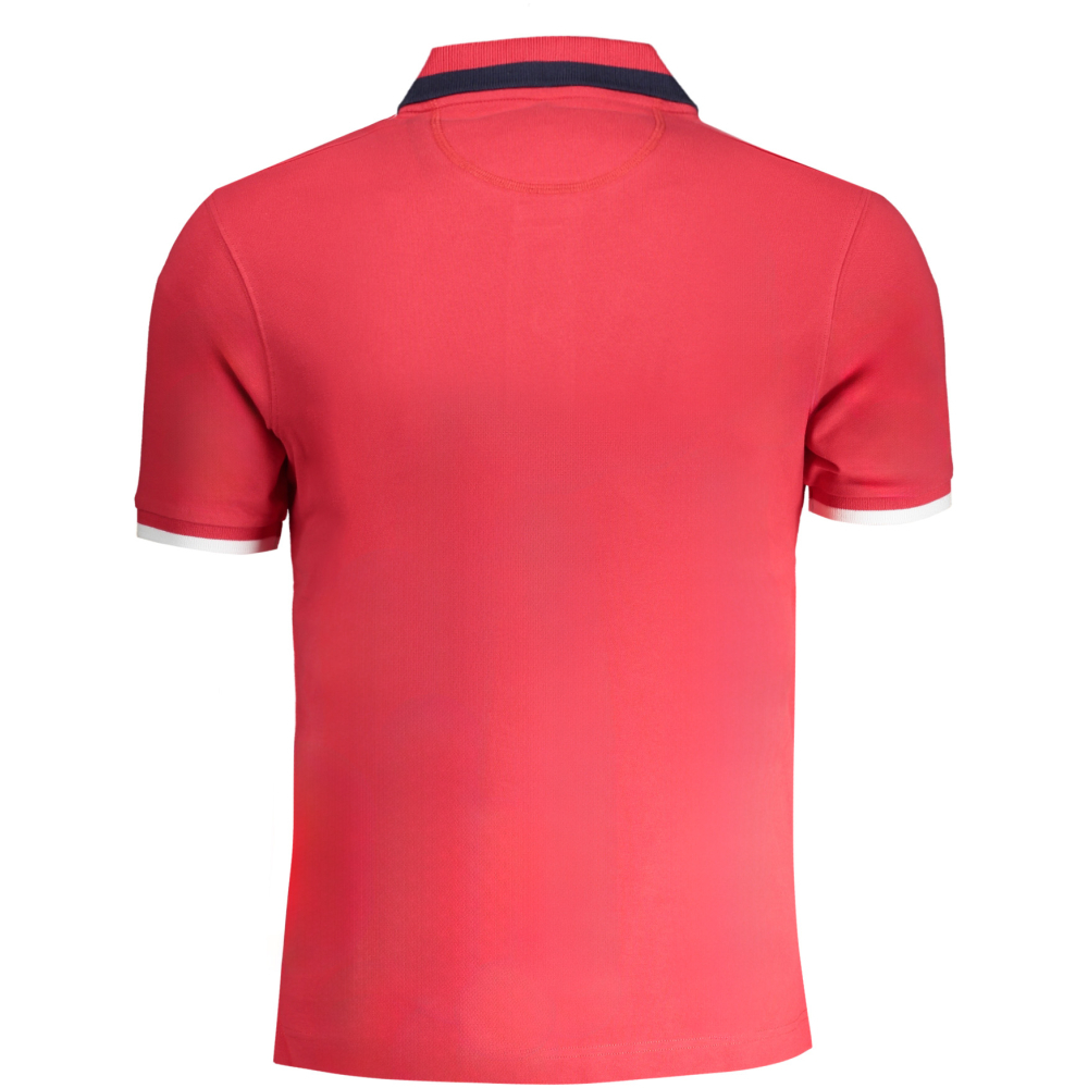 LA MARTINA Men's Red Short Sleeved Polo Shirt
