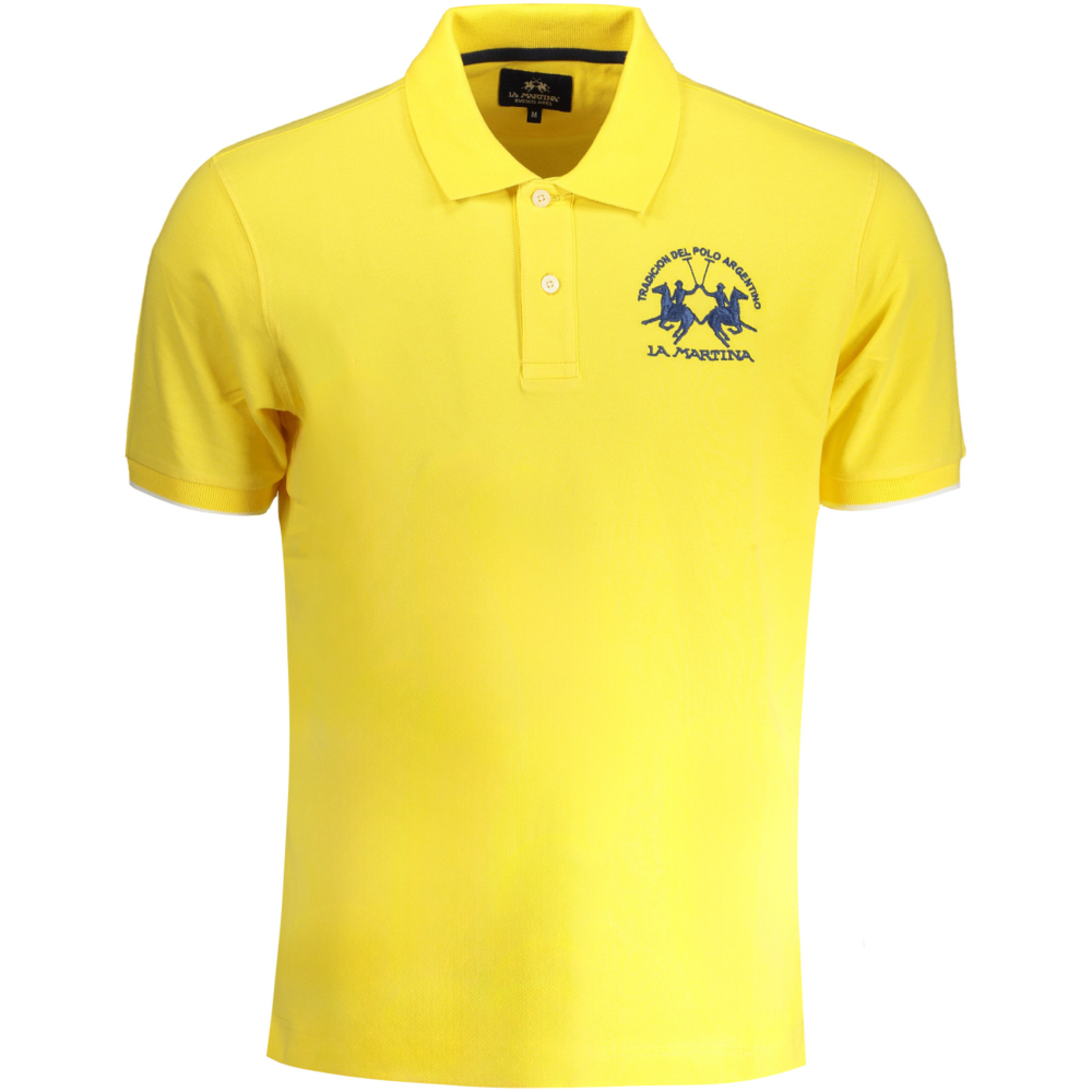 LA MARTINA Yellow Men's Short Sleeved Polo Shirt