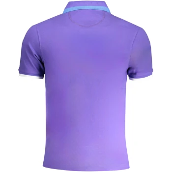 LA MARTINA Purple Men's Short Sleeved Polo Shirt