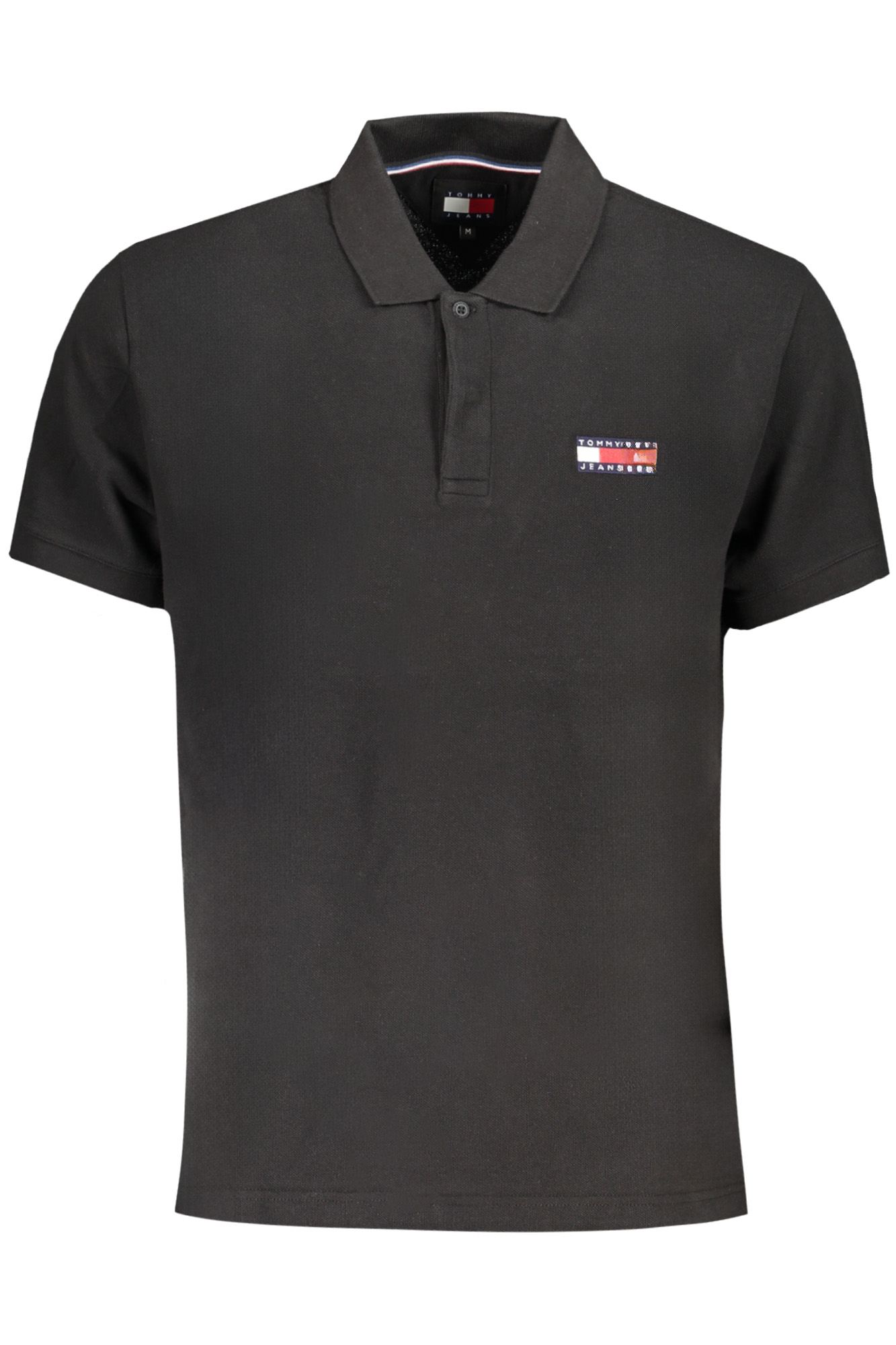 TOMMY HILFIGER Men's Black Short Sleeve Polo Shirt TOMMY HILFIGER Men's Black Short Sleeve Polo Shirt