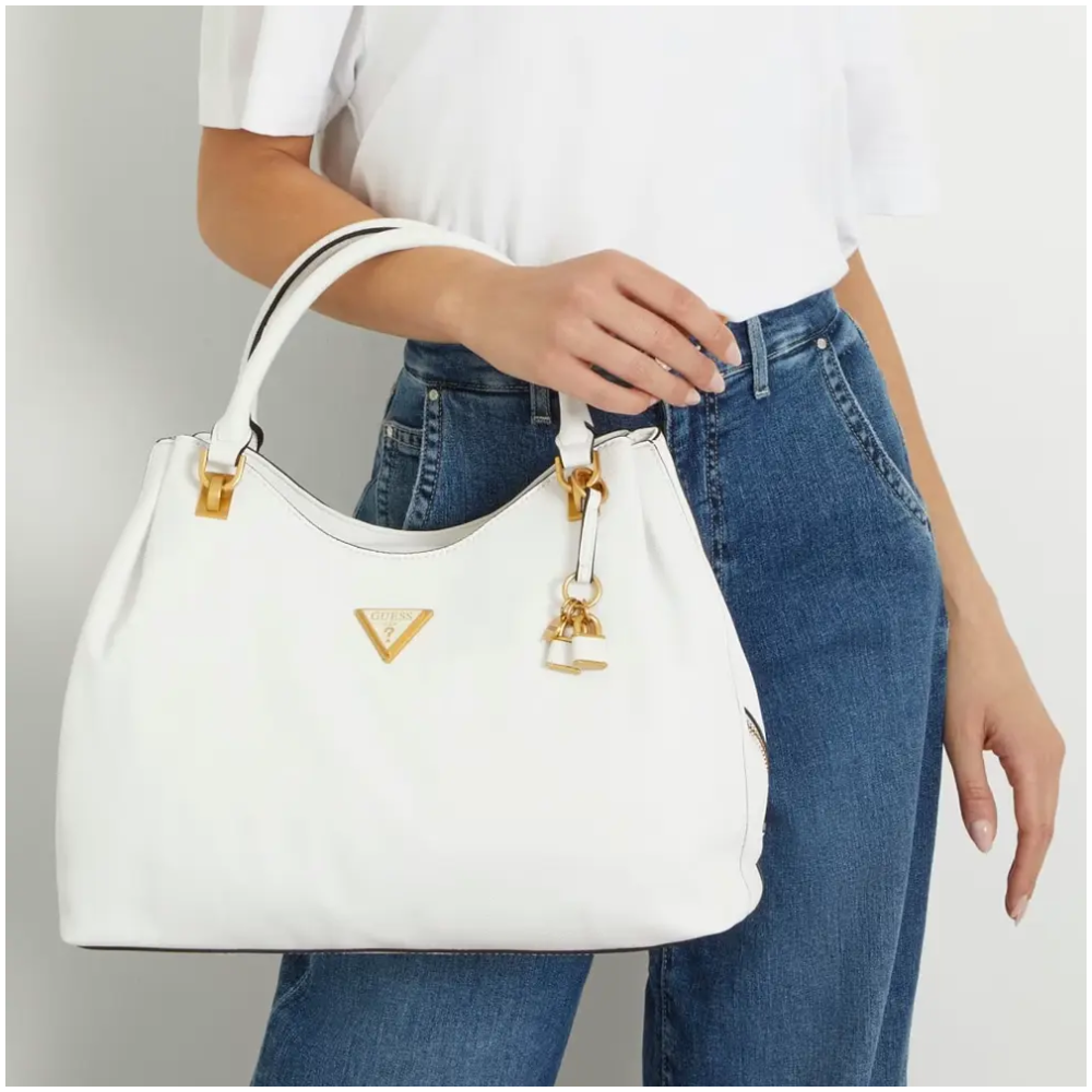 GUESS JEANS Cosette Charm White Shopper Bag