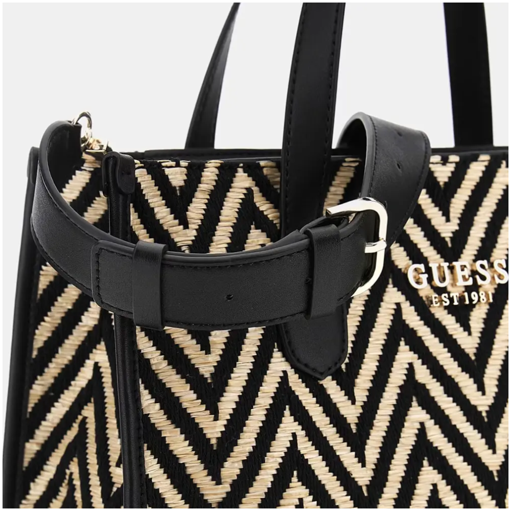 GUESS JEANS Silvana Raffia Handbag