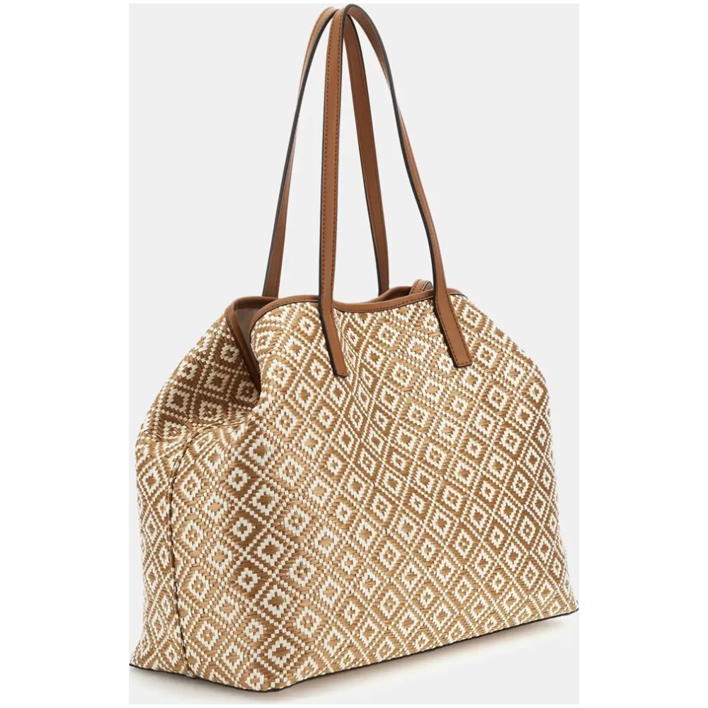 GUESS JEANS Vikky Raffia Shopper Bag