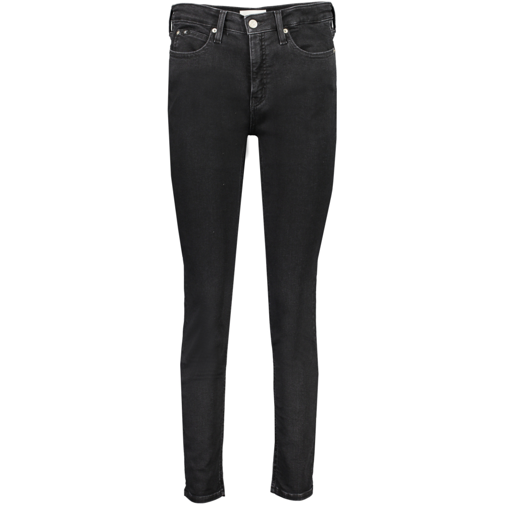 CALVIN KLEIN Women's Black Mid Rise Skinny Jeans