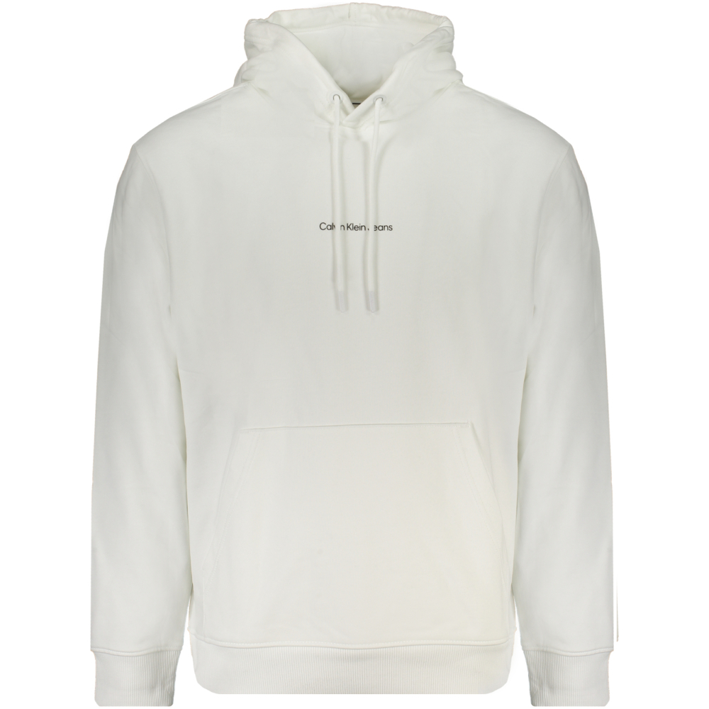 CALVIN KLEIN MEN'S WHITE ZIPLESS SWEATSHIRT