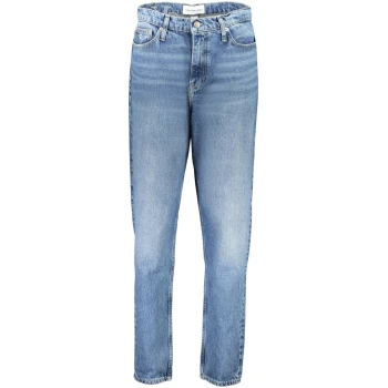 CALVIN KLEIN WOMEN'S DENIM JEANS BLUE CALVIN KLEIN Mom Jeans with Washed Effect