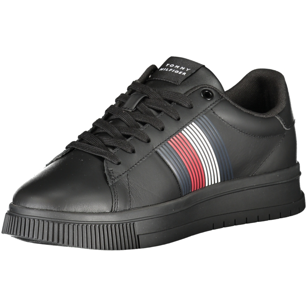 TOMMY HILFIGER BLACK MEN'S SPORTS SHOES