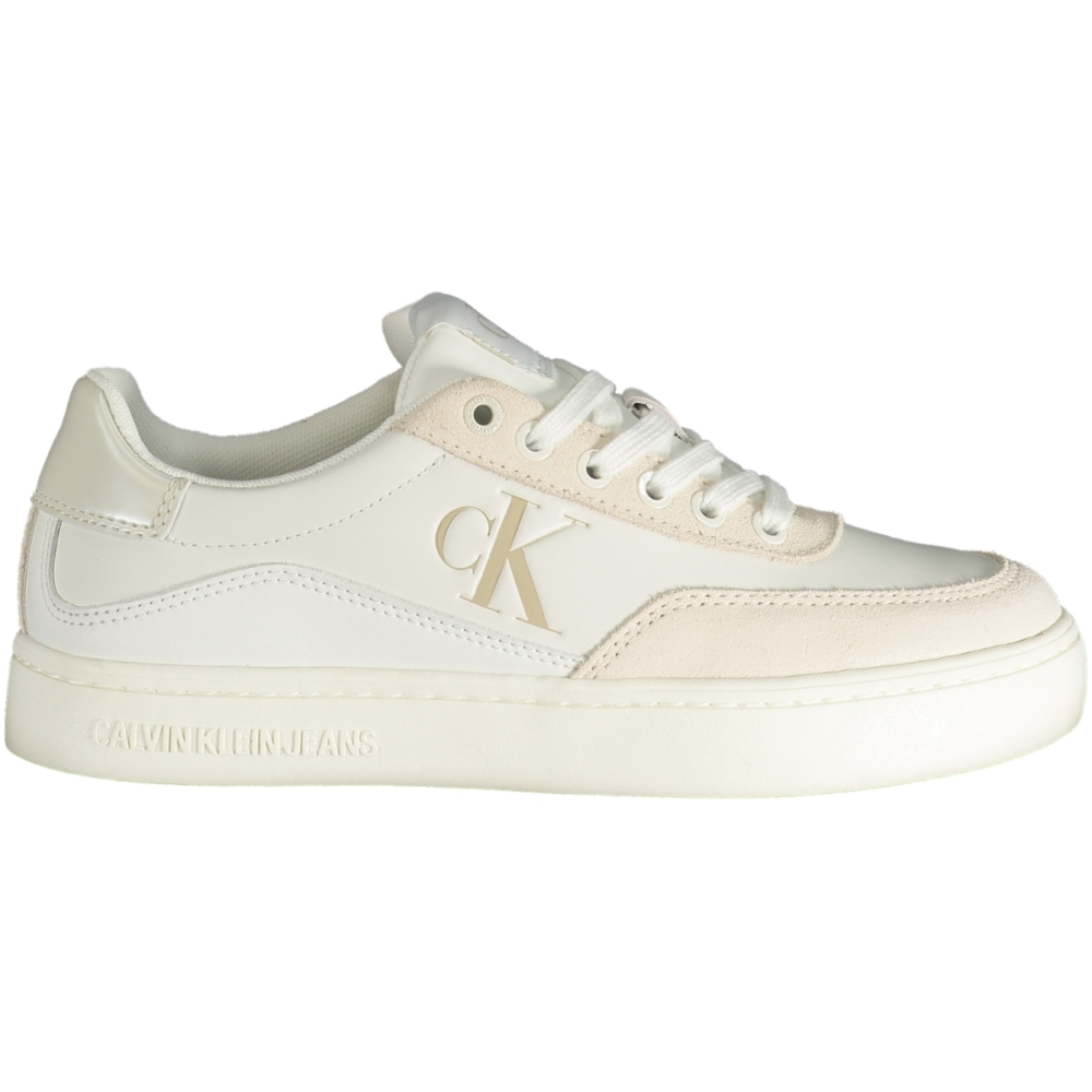 CALVIN KLEIN Women's White Leather Sneakers