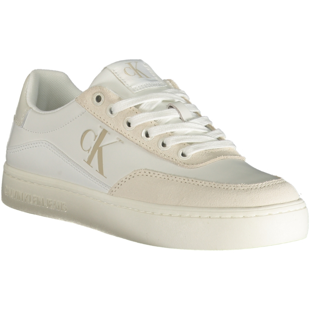 CALVIN KLEIN Women's White Leather Sneakers