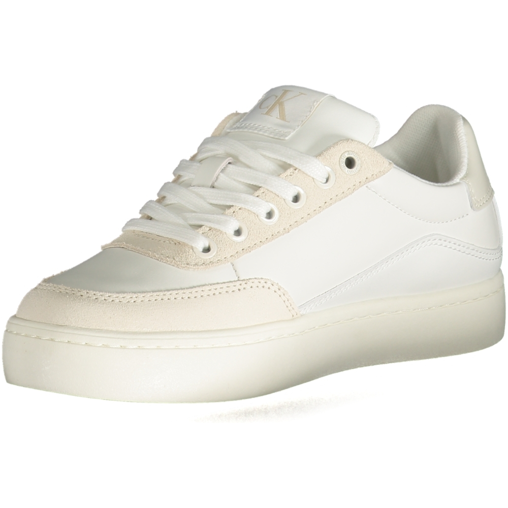 CALVIN KLEIN Women's White Leather Sneakers