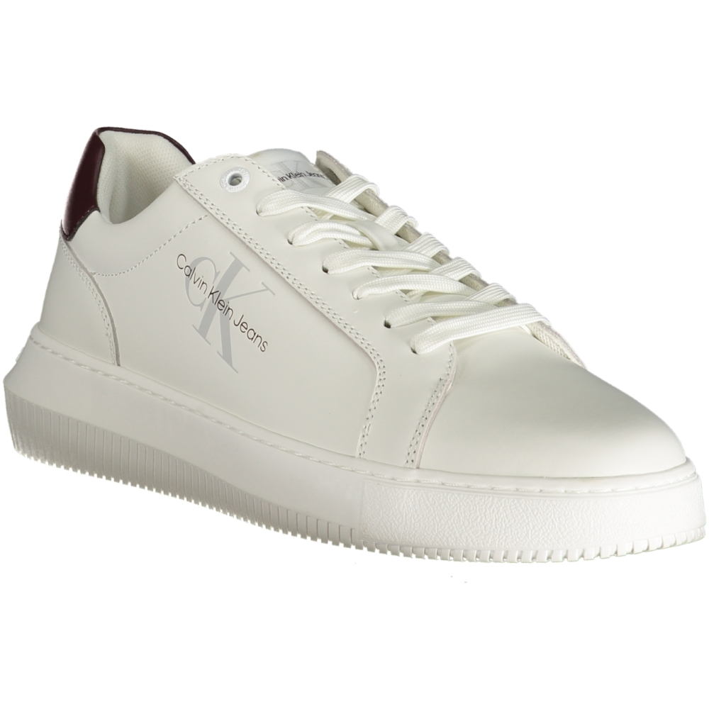 CALVIN KLEIN Men's White Leather Sneakers