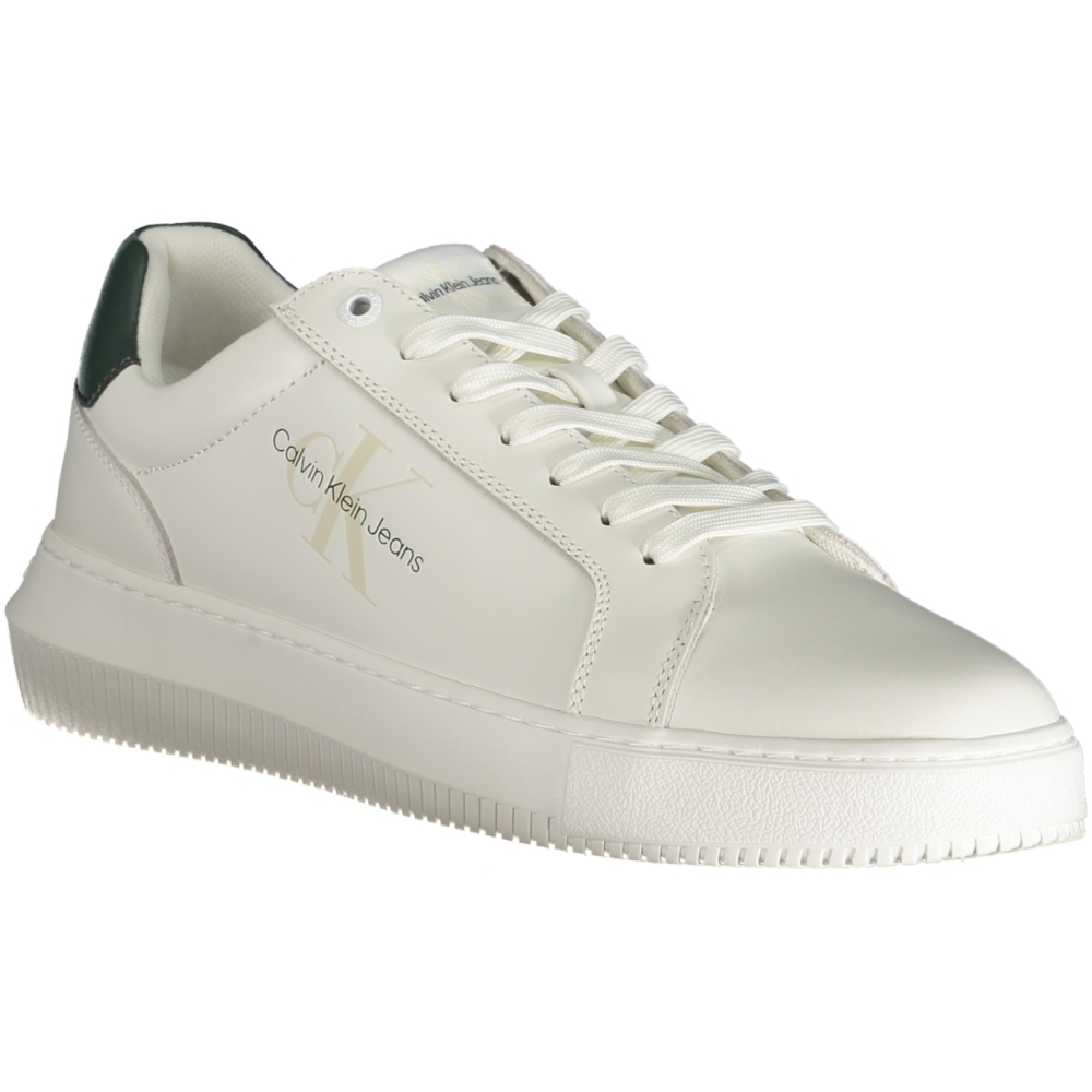 CALVIN KLEIN Men's White Leather Sneakers