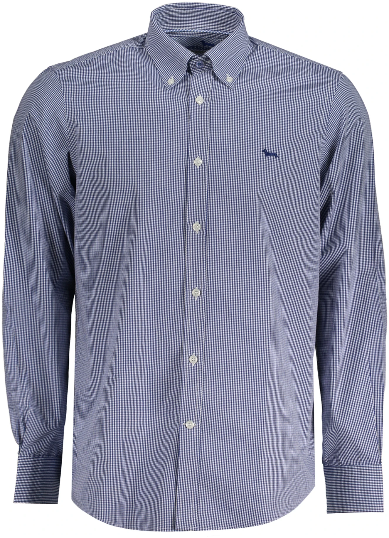 HARMONT & BLAINE MEN'S LONG SLEEVE SHIRT BLUE HARMONT & BLAINE Checked Regular Fit Organic Cotton Shirt